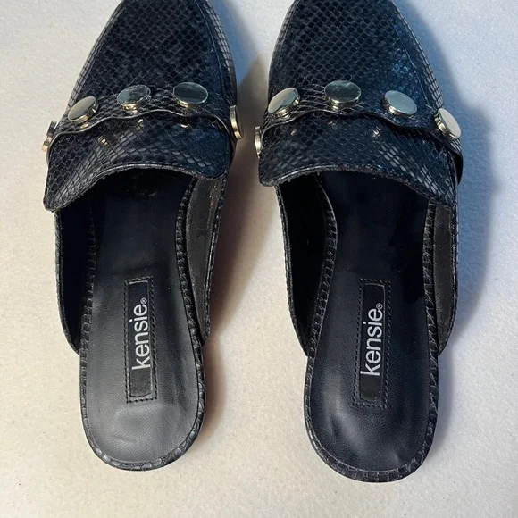 Kensie Black and Gold Mules - Picture 2 of 5